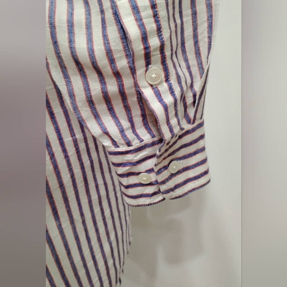 J. CREW STRIPED LINEN SHIRT DRESS - Picture 5 of 11